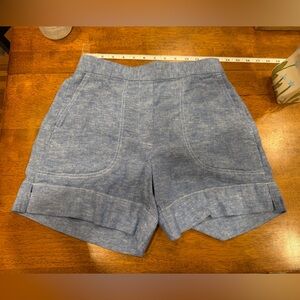 Banana Republic High Waist Blue Women's linen-blend Shorts